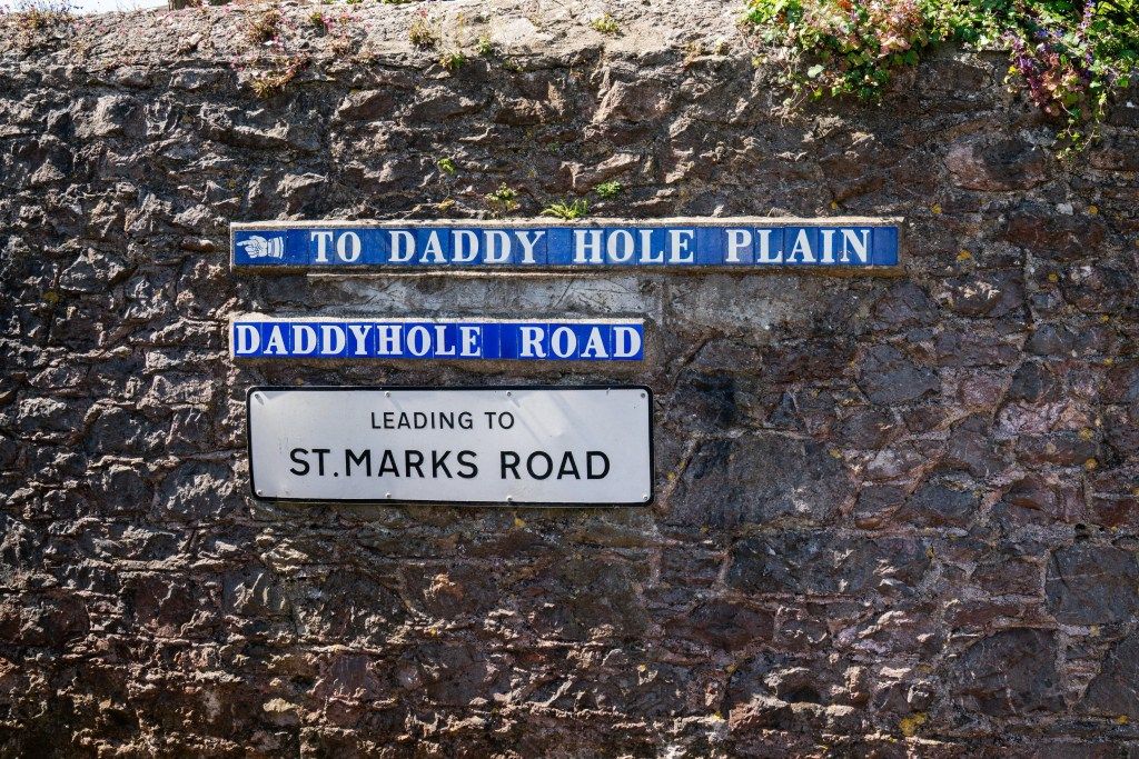 A street sign titled, 