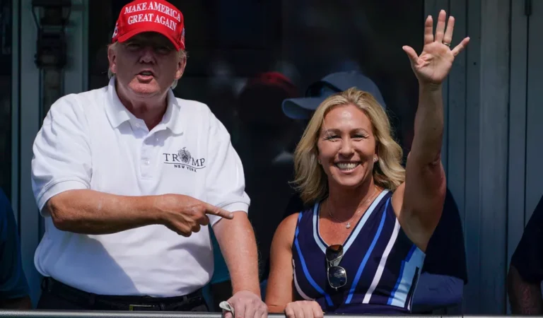 Trump debuts new ‘Marjorie Taylor Brown’ nickname for MTG after pair fall out