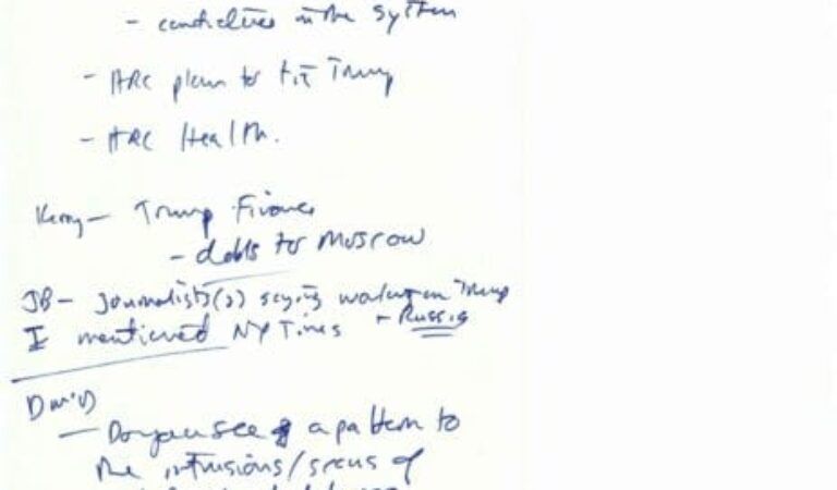 In Comey’s Own Handwriting: Comey’s Own Notes Expose Clinton’s Plot to Frame Trump