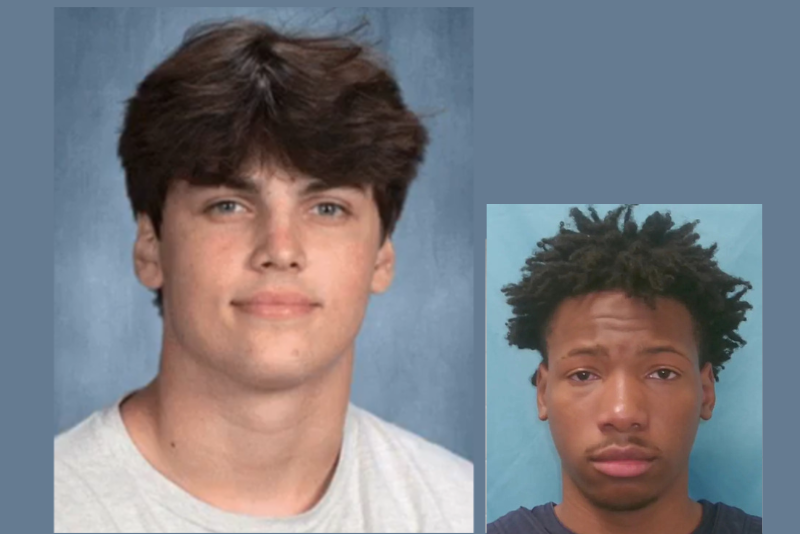 (L) Austin Metcalf. (Photo via: Jeff Metcalf) / (R) Karmelo Anthony. (Photo via: Collin County Jail)