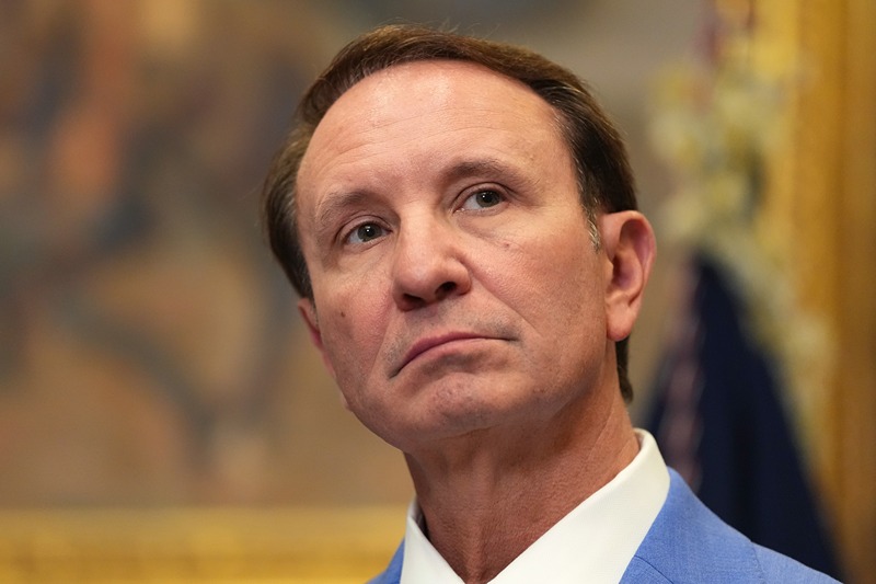 WASHINGTON, DC - MARCH 24: Louisiana Governor Jeff Landry speaks in the Roosevelt Room of the White House March 24, 2025 in Washington, DC. During the event, it was announced that Hyundai will invest $20 billion in U.S. manufacturing, including a $5 billion investment in a Louisiana steel factory that will produce 1,500 jobs. (Photo by Win McNamee/Getty Images)