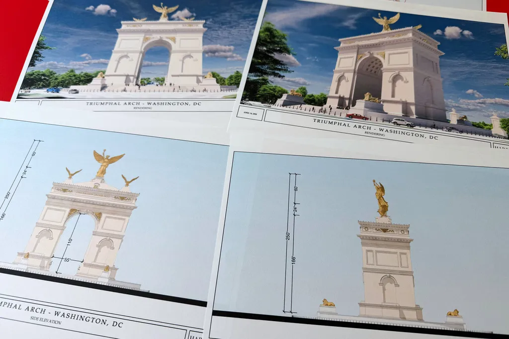 Photos of new Trump triumphal arch