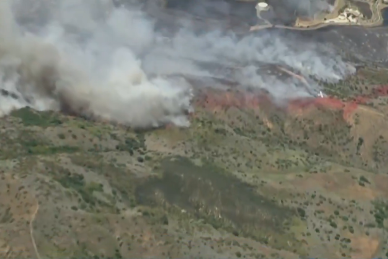 Screen grab of "Sandy Fire" in Simi Valley, California, May 18, 2026. (Image via One America News Network)