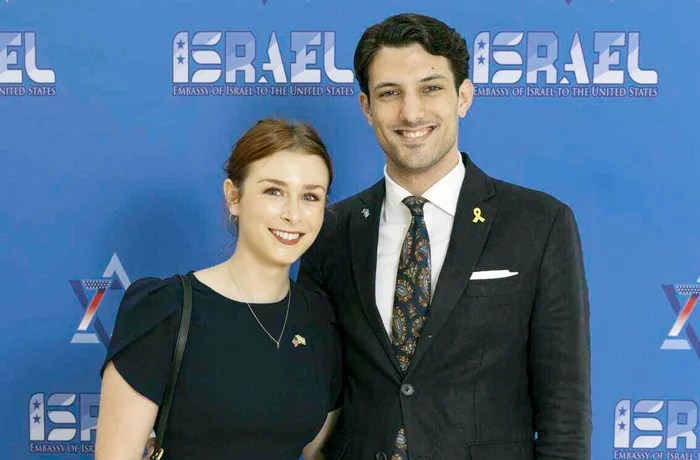 Israeli citizen Yaron Lischinsky, right, with U.S. citizen Sarah Milgrim. The two staff members of the Israeli Embassy in Washington, D.C., were shot and killed while leaving an event at a Jewish museum, May 21, 2025.