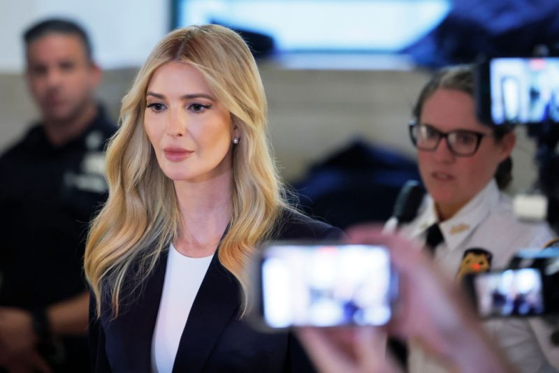 NEW YORK, NEW YORK - NOVEMBER 08: Ivanka Trump returns to the courtroom after a lunch break during the civil fraud trial of her father former President Donald Trump at New York State Supreme Court on November 08, 2023 in New York City. Trump, the eldest daughter of the former president, is set to testify as the New York attorney general’s final witness in the fraud case against her father and family’s business, in which New York Attorney General Letitia James is seeking $250 million in damages. (Photo by Michael M. Santiago/Getty Images)