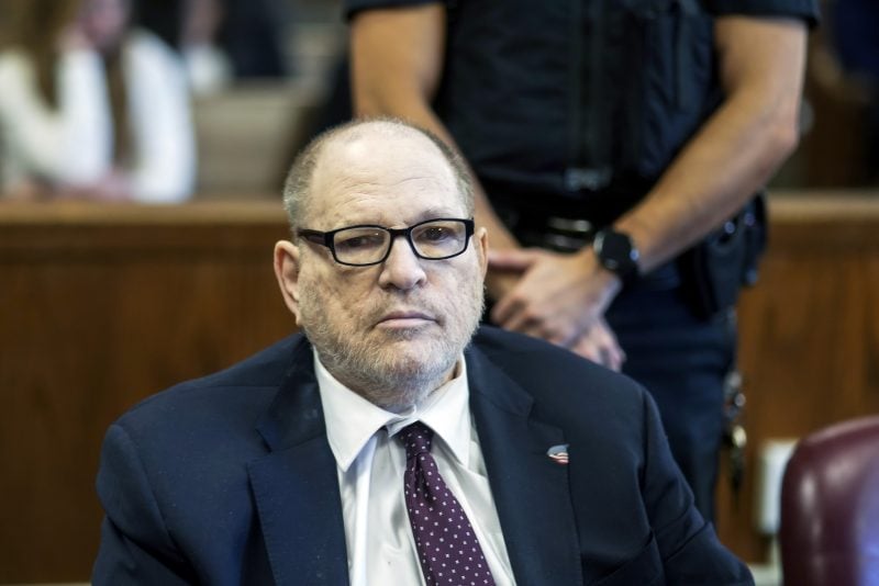 NEW YORK, NEW YORK - MAY 12: Former Hollywood film producer Harvey Weinstein appears in Manhattan criminal court for the retrial of his rape case on May 12, 2026, in New York City. Weinstein, the disgraced former Hollywood producer, will be tried for a third time by New York prosecutors in the sexual assault case of Jessica Mann. (Photo by Eduardo Munoz-Pool/Getty Images)