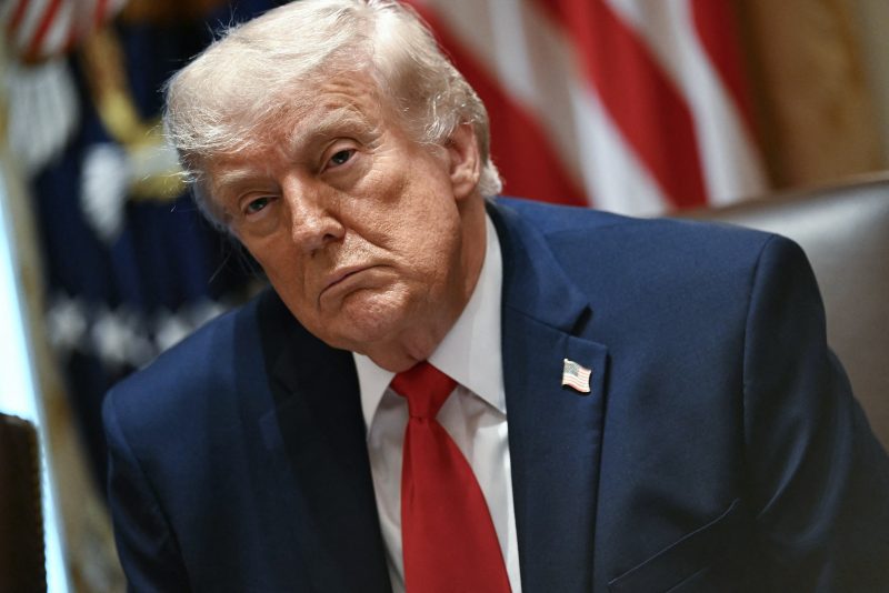 US President Donald Trump looks on during a cabinet meeting in the Cabinet Room of the White House in Washington, DC, on May 27, 2026. (Photo by Kent NISHIMURA / AFP via Getty Images)