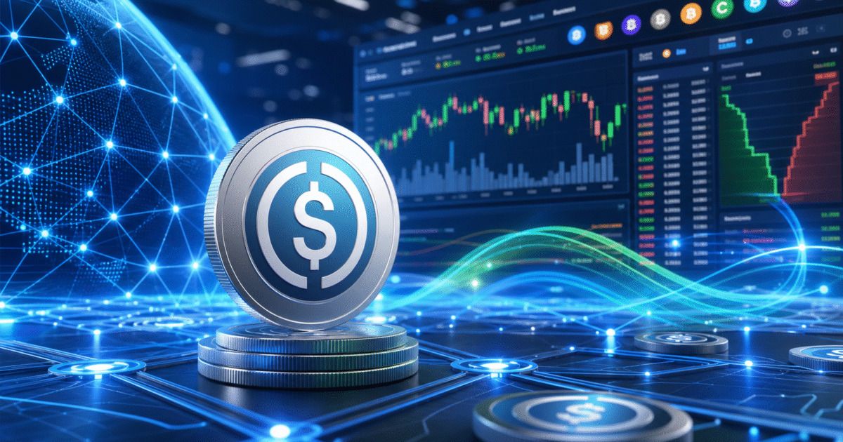 Abstract exchange liquidity image for Ripple USD on OKX