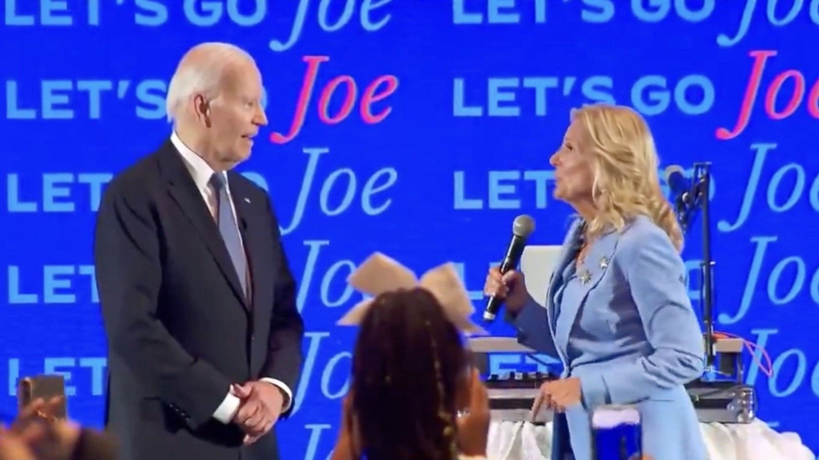 Joe Biden and Jill Biden at a campaign event