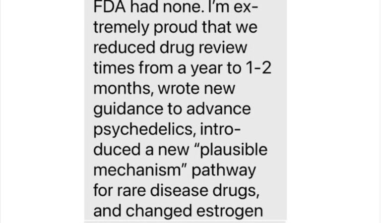 President Trump Posts FDA Commissioner Marty Makary’s Resignation Letter