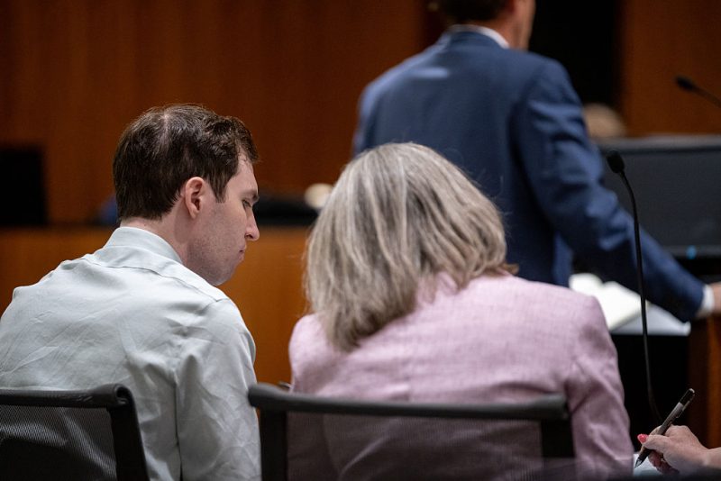 PROVO, UTAH - MAY 19: Tyler Robinson attends the hearing for Tyler Robinson, accused in the fatal shooting of Charlie Kirk, at 4th District Court in Provo on May 19, 2026 in Provo, Utah. (Photo by Trent Nelson - Pool/Getty Images)