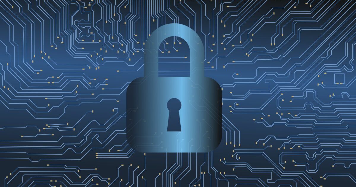 Cybersecurity padlock over circuit-board pattern for a ProCoinNews article about AI-powered crypto security audits.