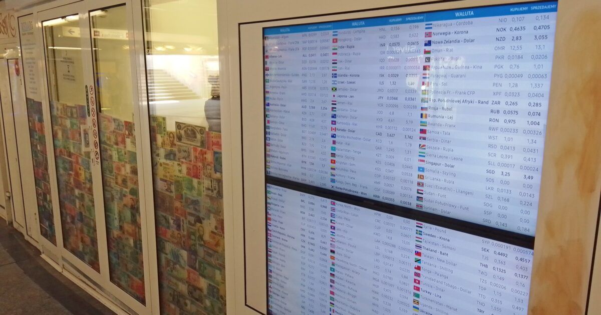 Currency exchange board for a ProCoinNews article about Project Pangea and FX settlement.