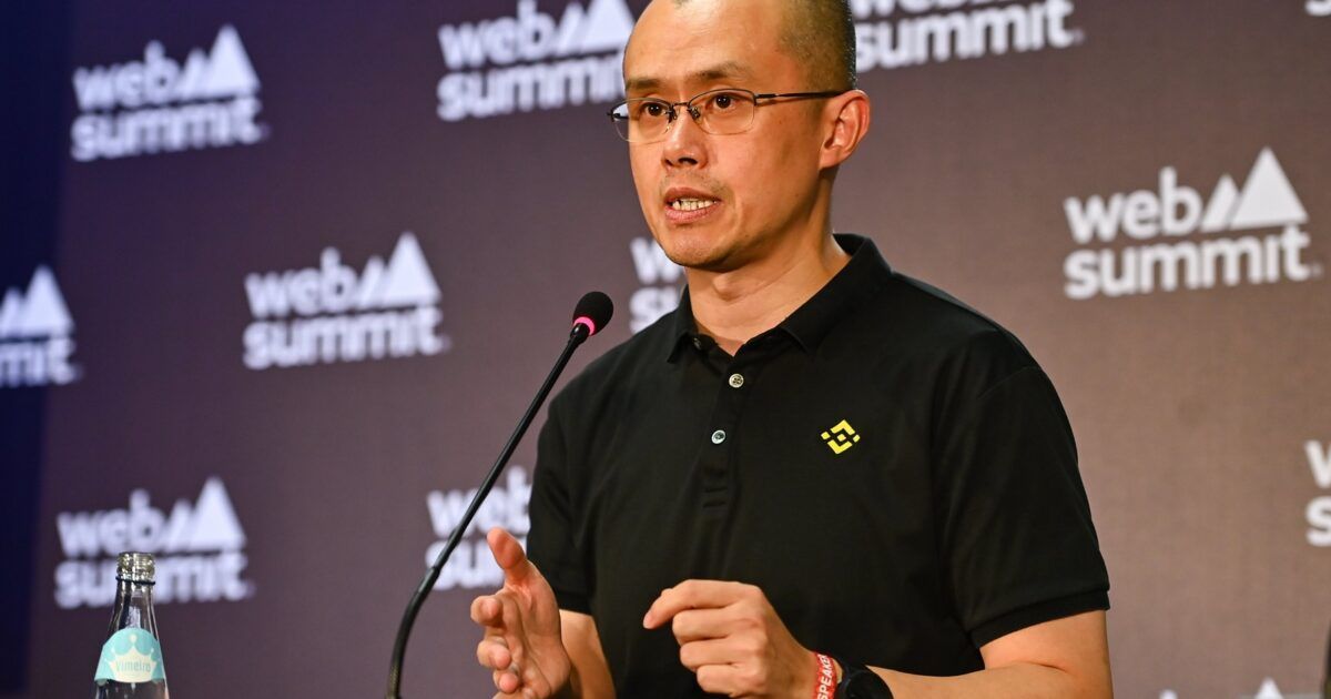 Changpeng Zhao at Web Summit for a ProCoinNews article about CZ's 2026 crypto-market comments.