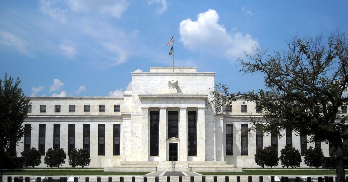 Marriner S. Eccles Federal Reserve Board Building for a story about proposed stablecoin customer identification rules.