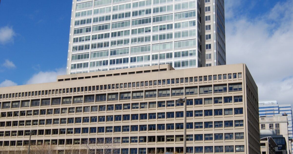 100 East Pratt Street in Baltimore for a T. Rowe Price active crypto ETF story.
