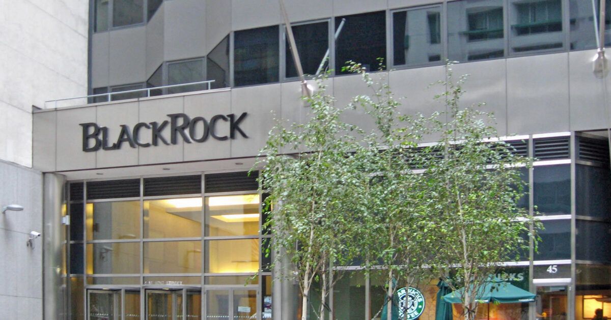 BlackRock headquarters entrance and building signage