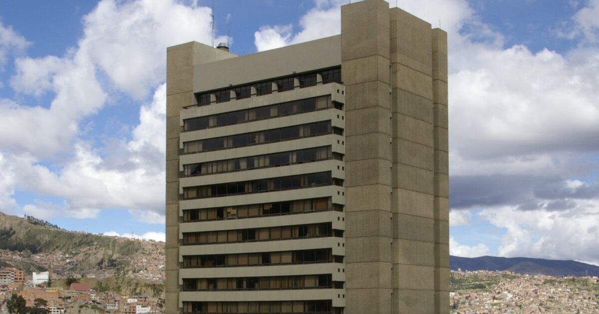 Banco Central de Bolivia building in La Paz.