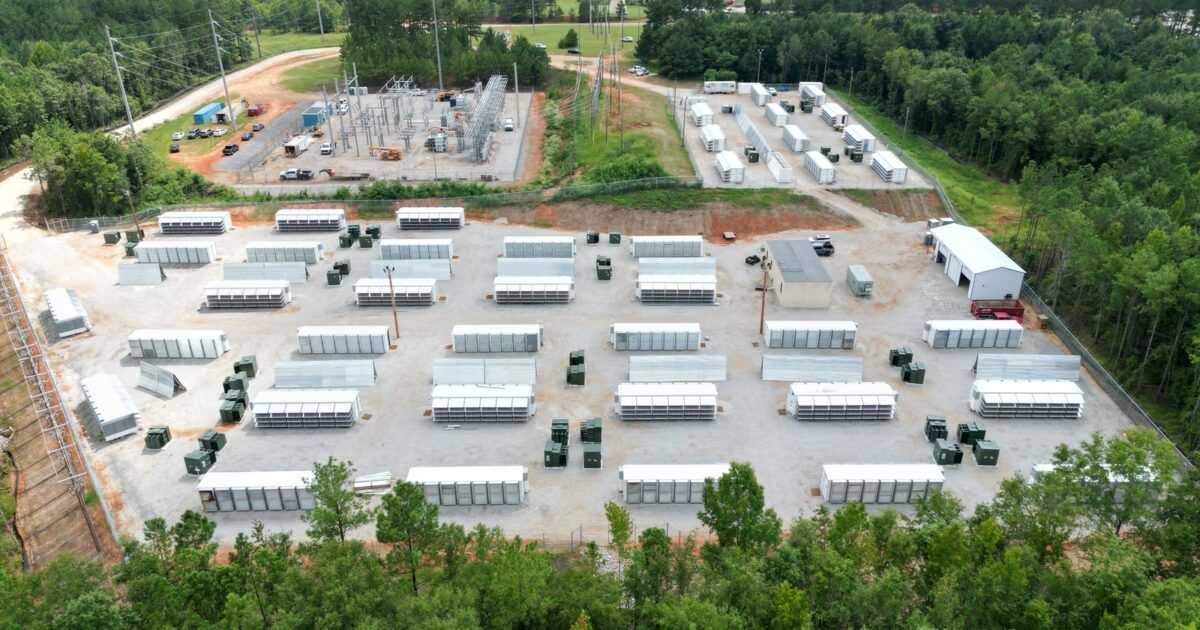 An aerial view of CleanSpark's bitcoin mining campus in Sandersville, Georgia.