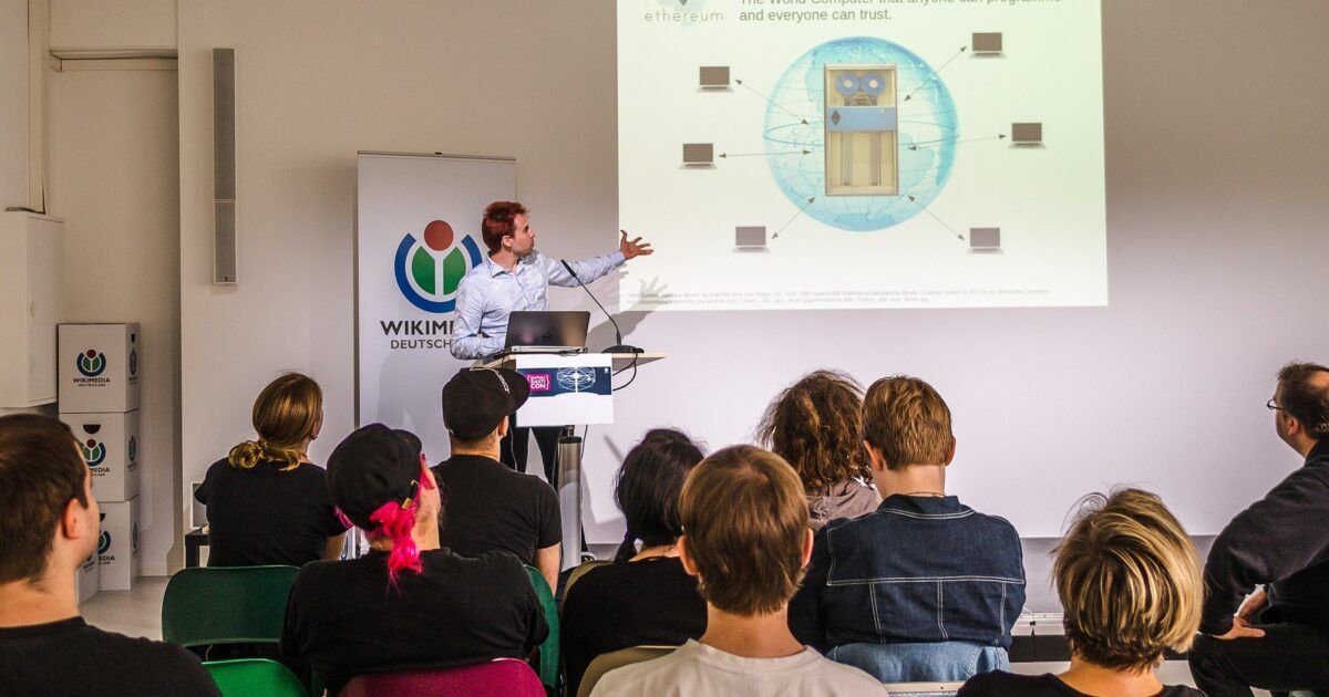 Ethereum presentation before a live audience