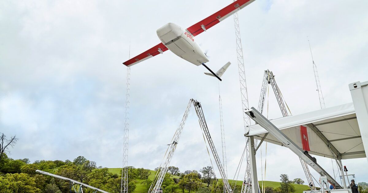 Zipline drone launch for a ProCoinNews article about Paradigm's $1.2 billion crypto, AI, and robotics fund.