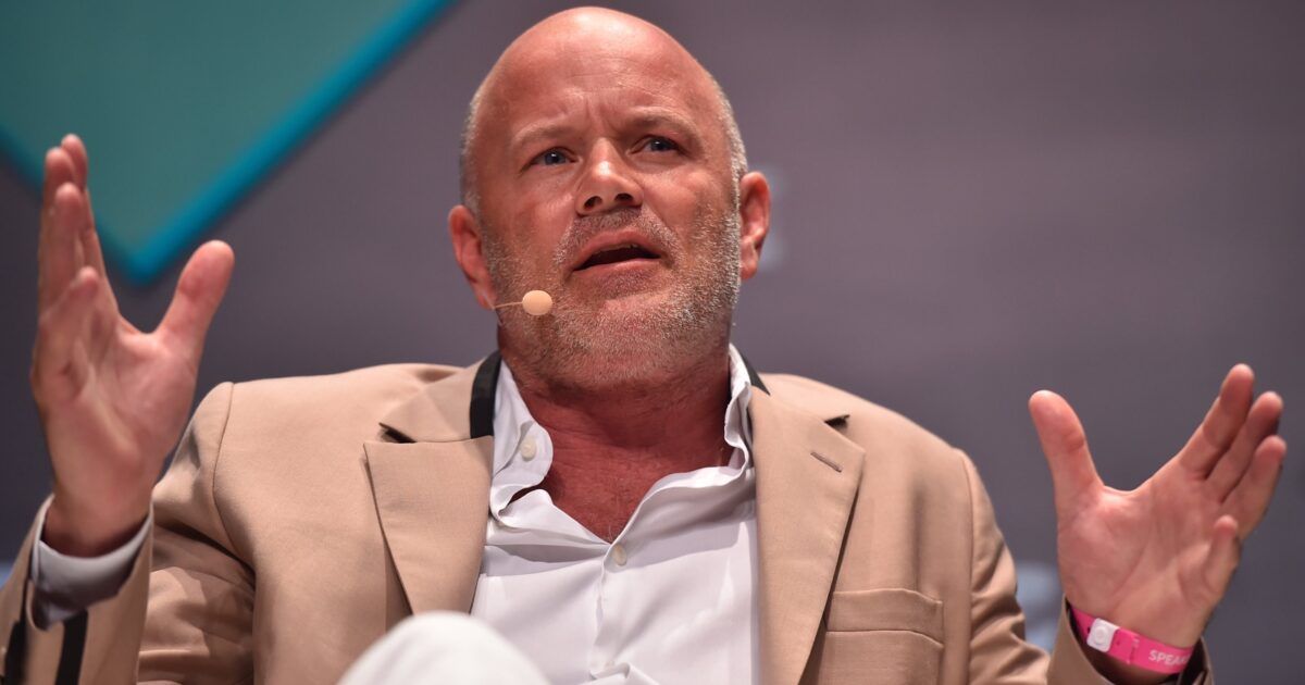 Galaxy Digital founder and CEO Michael Novogratz speaking onstage at the RISE conference.