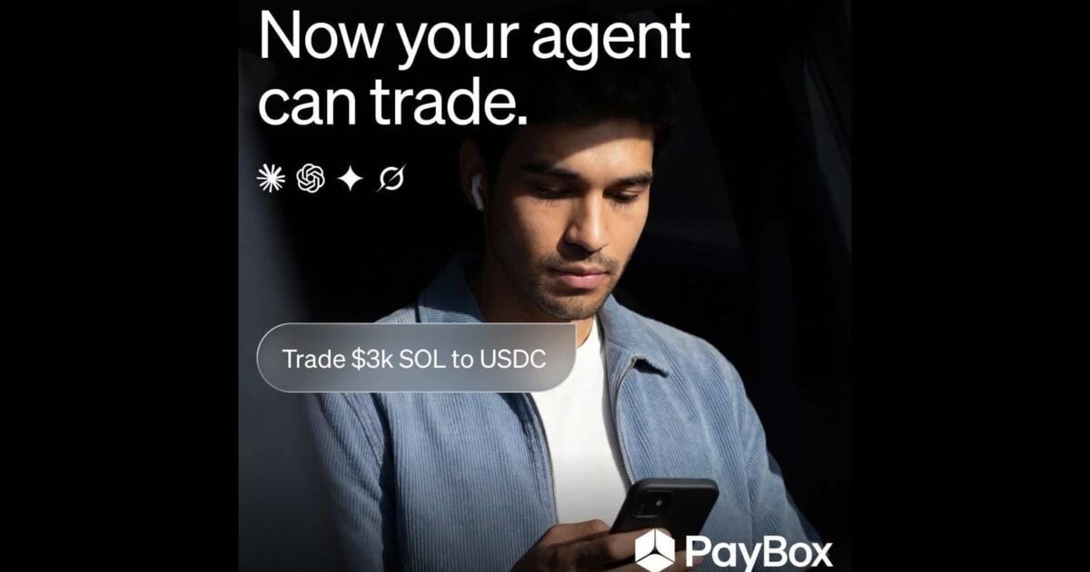 MoonPay PayBox launch image showing a customer using an AI agent to prepare a crypto trade