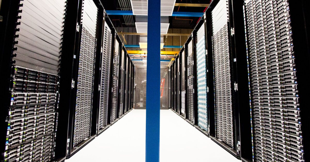 Rows of servers representing Solana's Alpenglow consensus infrastructure