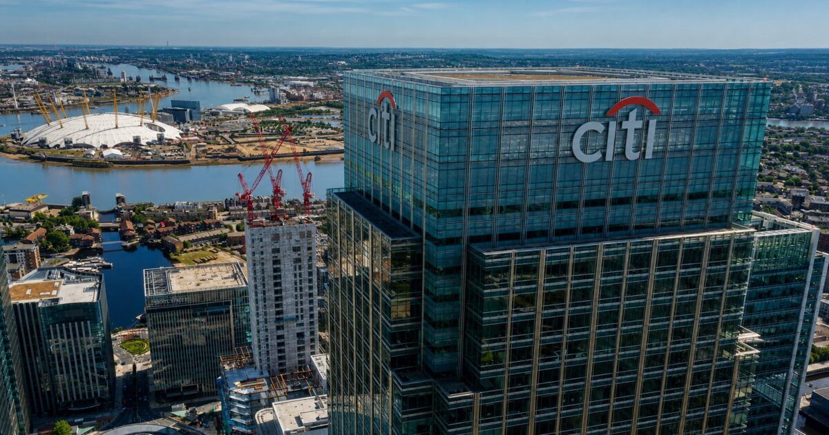 Citi bank building as the bank prepares institutional Bitcoin custody