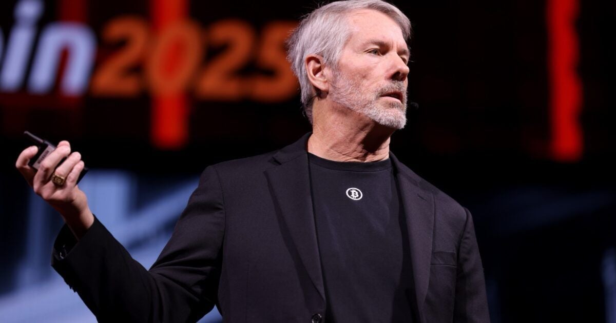 Michael Saylor speaking at Bitcoin 2025