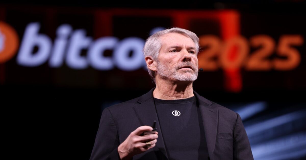 Michael Saylor speaking at Bitcoin 2025 in Las Vegas
