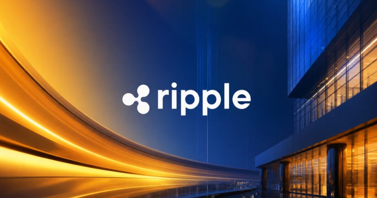 Ripple branding in a premium institutional finance setting