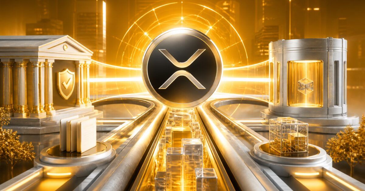 XRP symbol connected to regulated institutional capital markets infrastructure