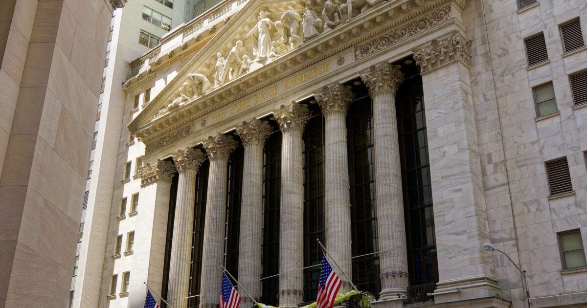 New York Stock Exchange facade on Broad Street in Manhattan