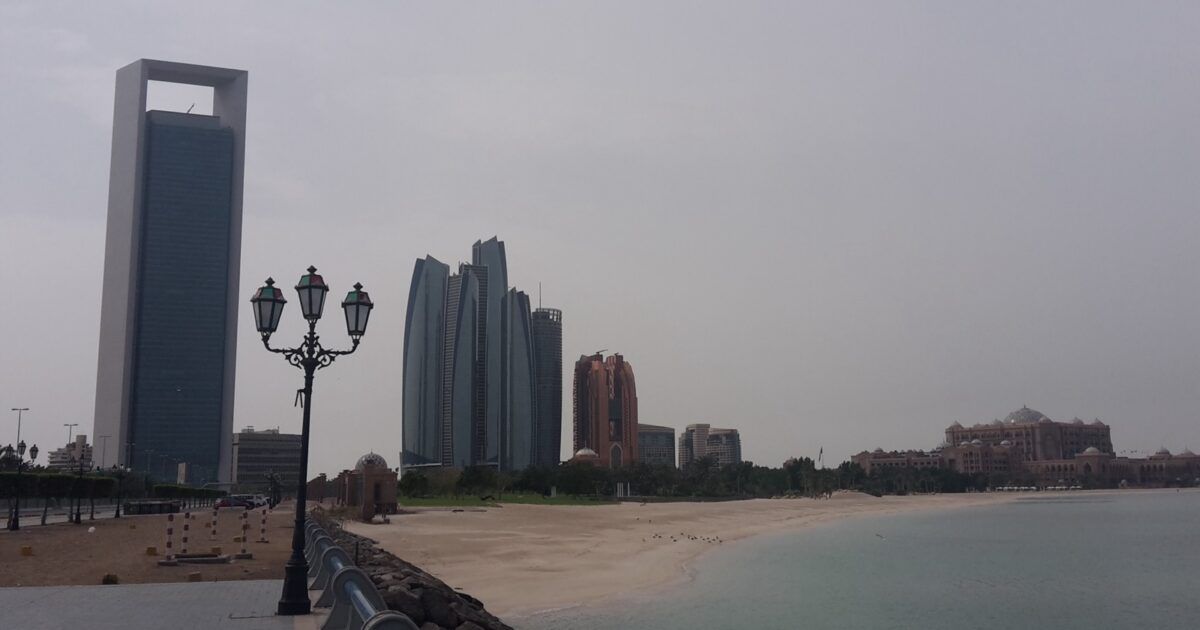 Abu Dhabi skyline representing the UAE PASS Digital Vault integration announced by Avalanche
