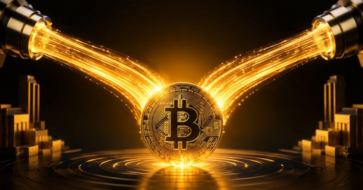 Bitcoin coin receiving two distinct streams of institutional capital