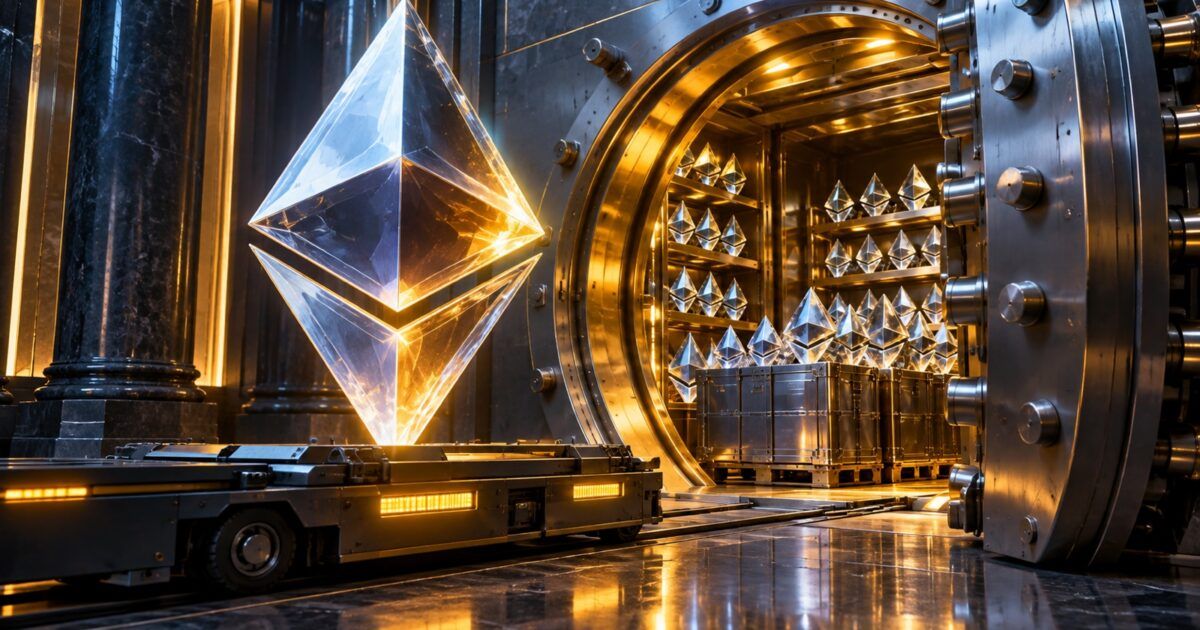 Ethereum crystal assets entering an institutional treasury vault