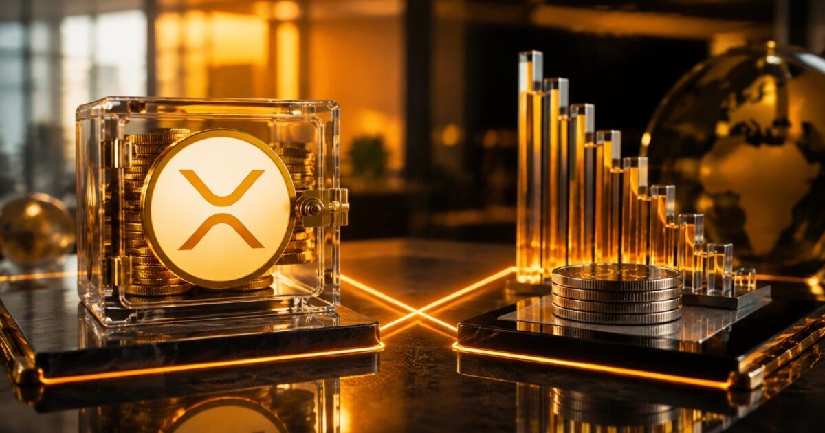 XRP custody and futures hedge represented on an institutional trading desk