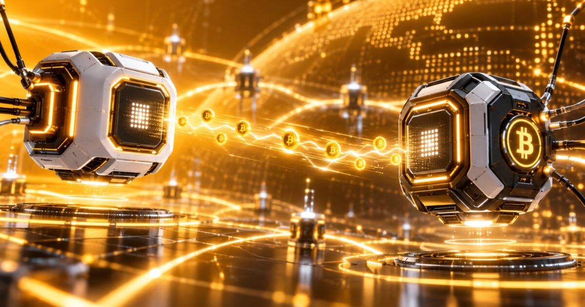Bitcoin Lightning micropayments moving between autonomous software agents
