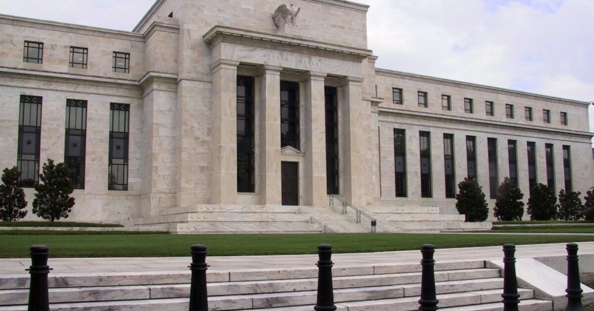 Federal Reserve Board building ahead of a monetary policy decision