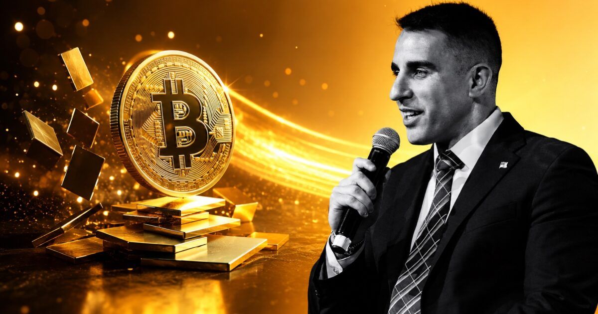 Anthony Pompliano beside Bitcoin imagery illustrating ProCap Financial retiring discounted shares