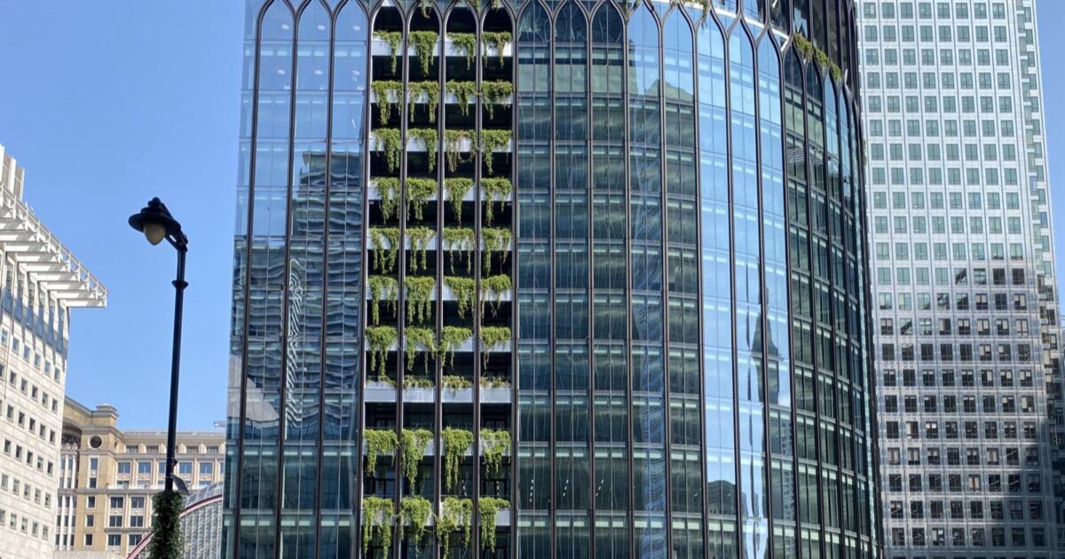 Revolut headquarters building in Canary Wharf, London