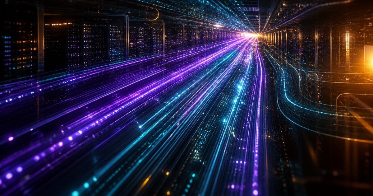 High-throughput blockchain data pathways illustrating Solana record network activity in August