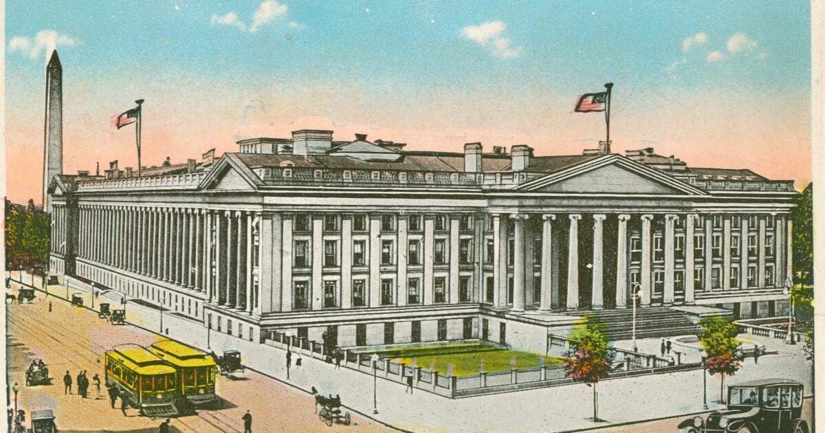 Historic view of the United States Treasury Building