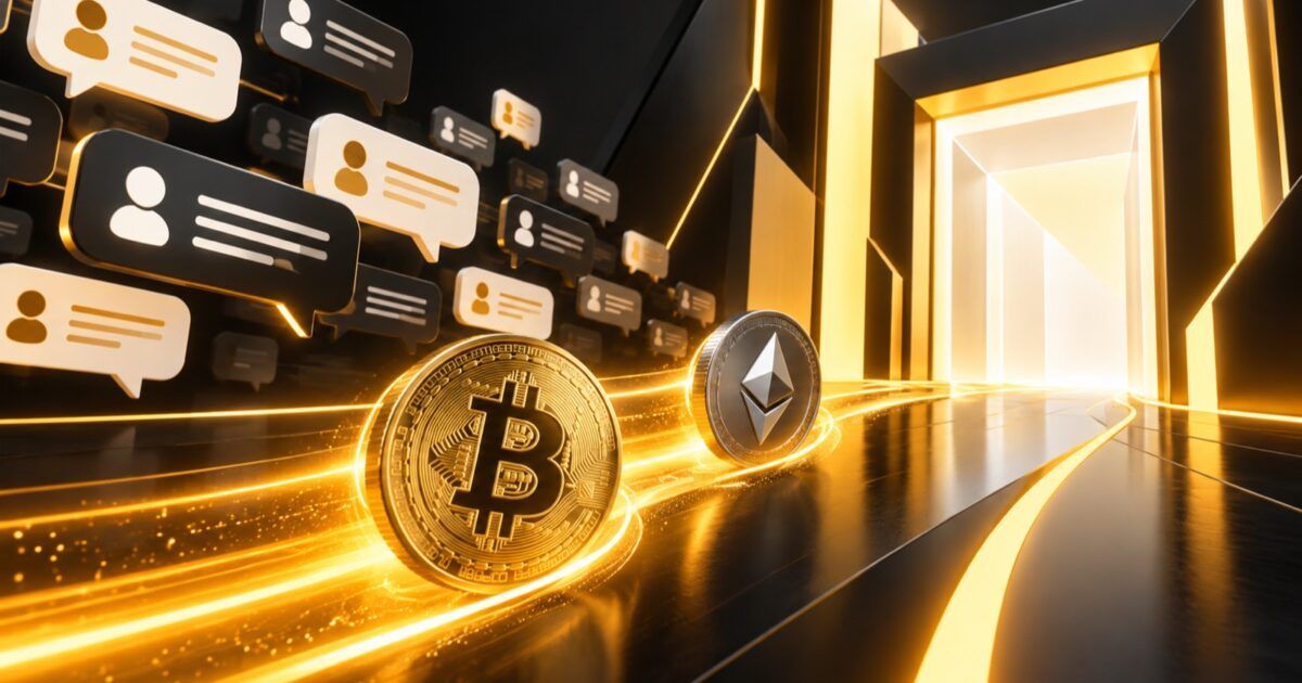 Bitcoin and Ethereum moving from social conversation tiles toward a bright exchange gateway