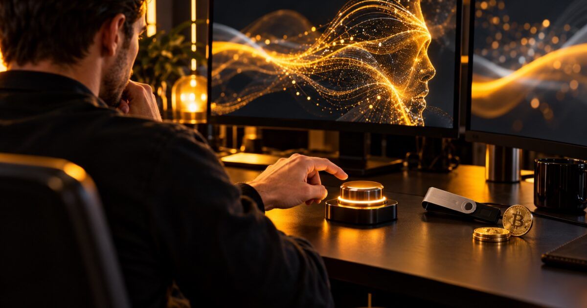 Trader approving an AI-assisted crypto trading workflow