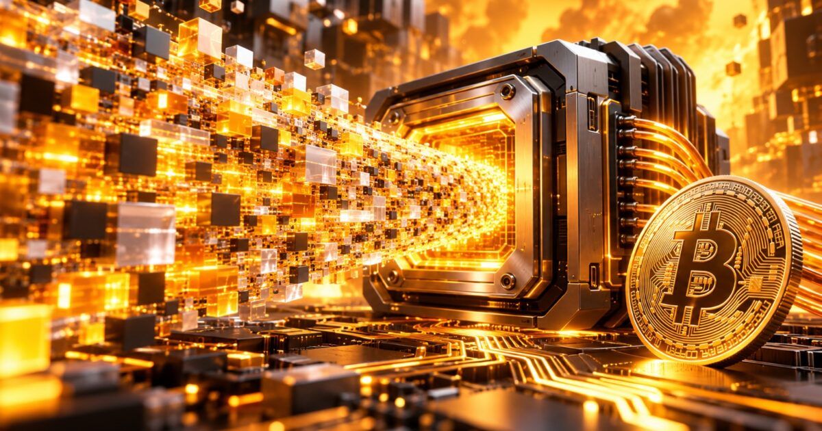 Bitcoin hardware processing a dense stream of post-quantum signature data