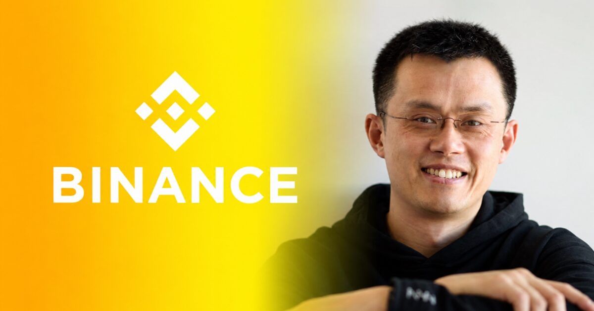CZ Binance beside the Binance logo in ProCoinNews yellow-orange branding