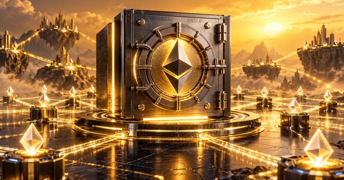 Secured cryptographic vault connected to an Ethereum network