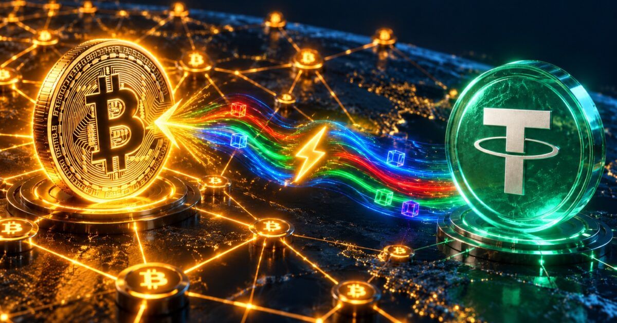Bitcoin and USDT connected through RGB and Lightning rails